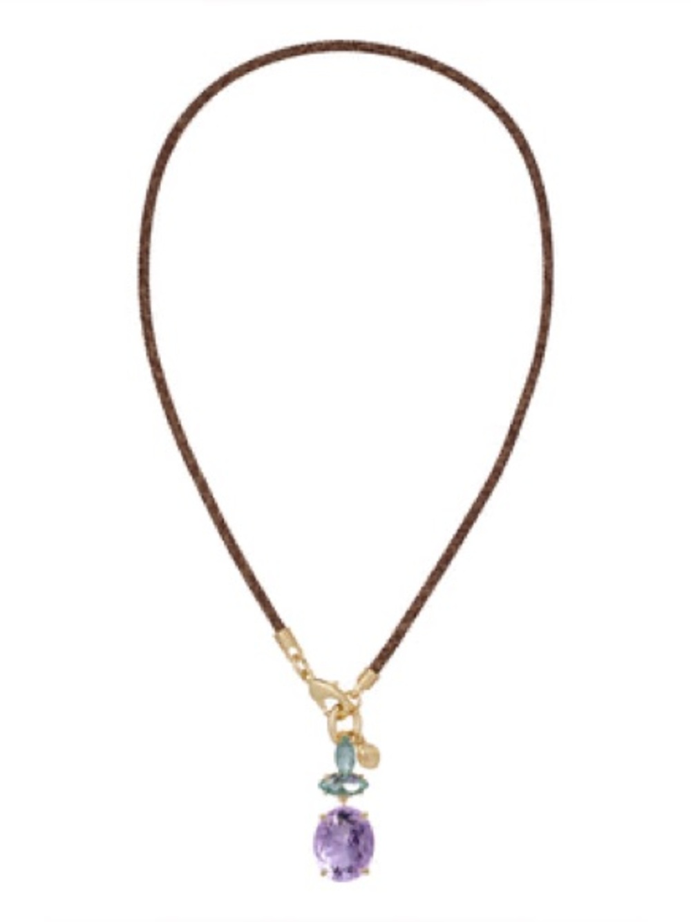 Roxanne Assoulin Crystal Granita Le Petite Cord Necklace